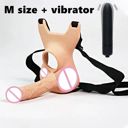 10 Frequency Double Penetration Anal Dildo Butt Vibrator Men Strap On Penis Vagina Plug Adult Sex Toys For Couples