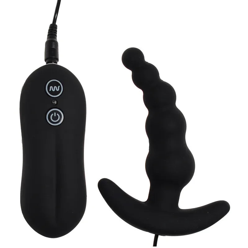 10 Frequency Vibrating Prostate Massager Anal Plug Vibrator Beads Butt Sex Toys Waterproof Powerful Wired For Men Couples