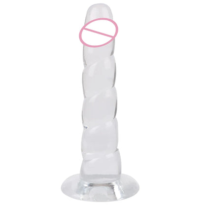 175mm Transparent Dildos for Women Vaginal G-spot Stimulator Anal Plug Artificial Penis Female Masturbator Suction Sex Toys 18