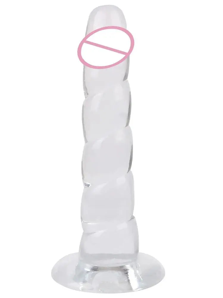 175mm Transparent Dildos for Women Vaginal G-spot Stimulator Anal Plug Artificial Penis Female Masturbator Suction Sex Toys 18