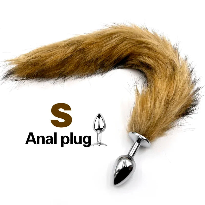 1pcs, BDSM Three size dog anal , animal tail butt plug, role-playing games, men and women sex toys