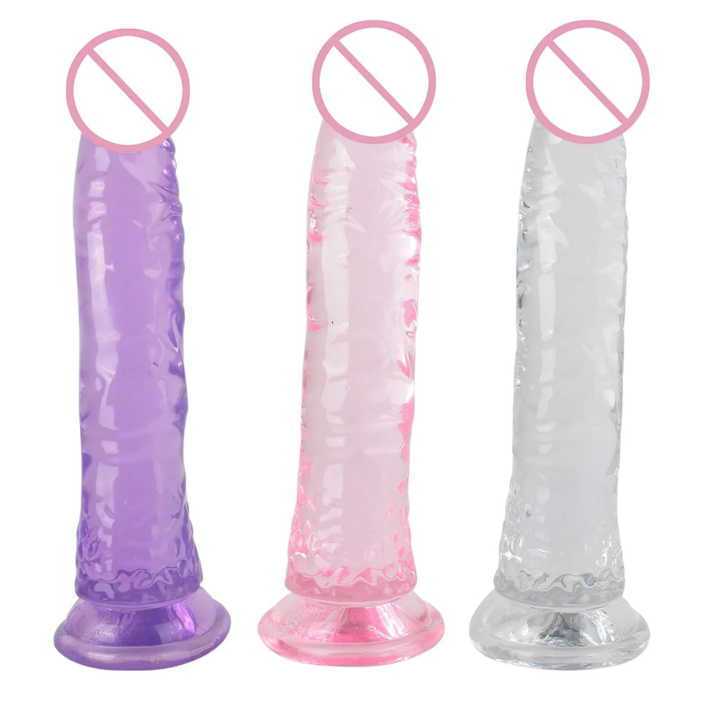 20cm Big Dildos for Women Men Anal Plug Vaginal Butt Dilator Artificial Penis Sex Toys Female Masturbator Erotic Products Jelly