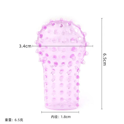 2pcs Finger Sleeve Vibrator Female Male Vagina Masturbator Silicone Adult Clit Anal Stimulate Erotic Sex For Women Lesbian Toys