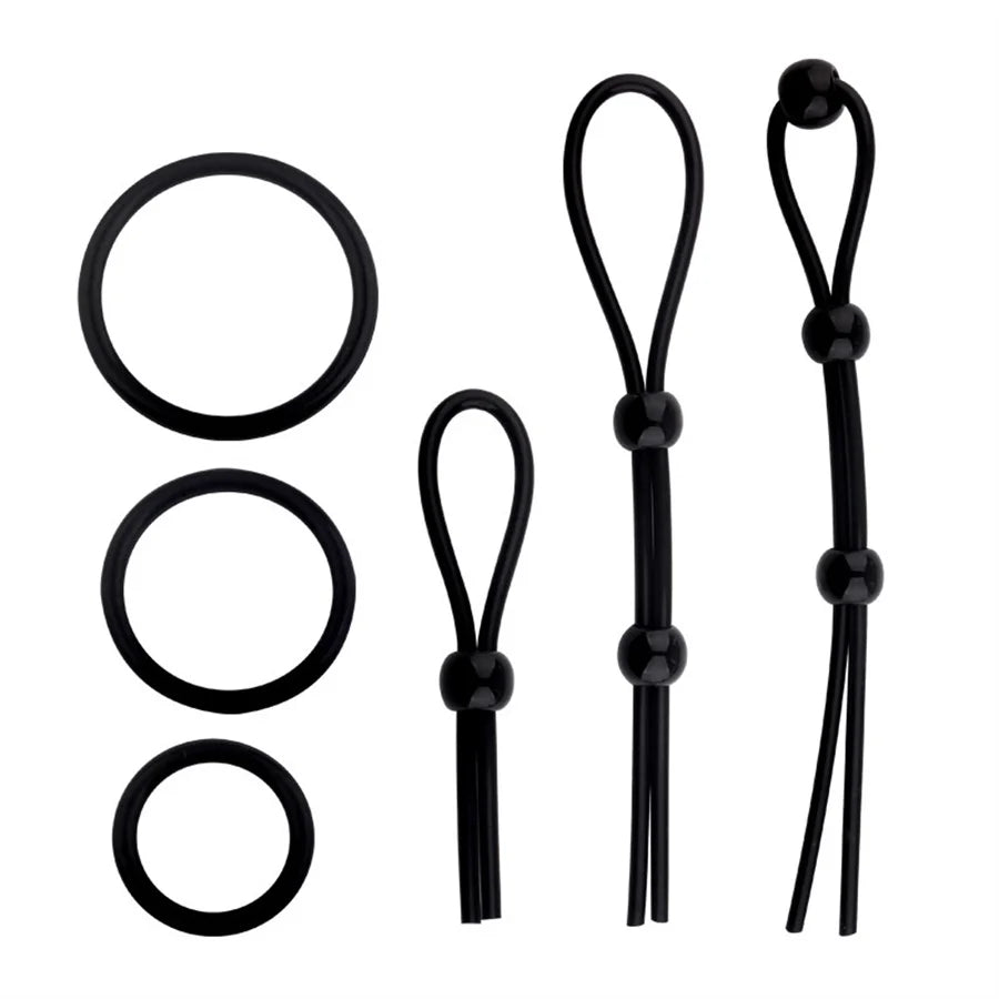 3/4pcs Penis Rings Sex Toys for Men Delay Ejaculation Cock Rings Dick Erection Silicone Male Chastity Adult Tools Sperm Trainer