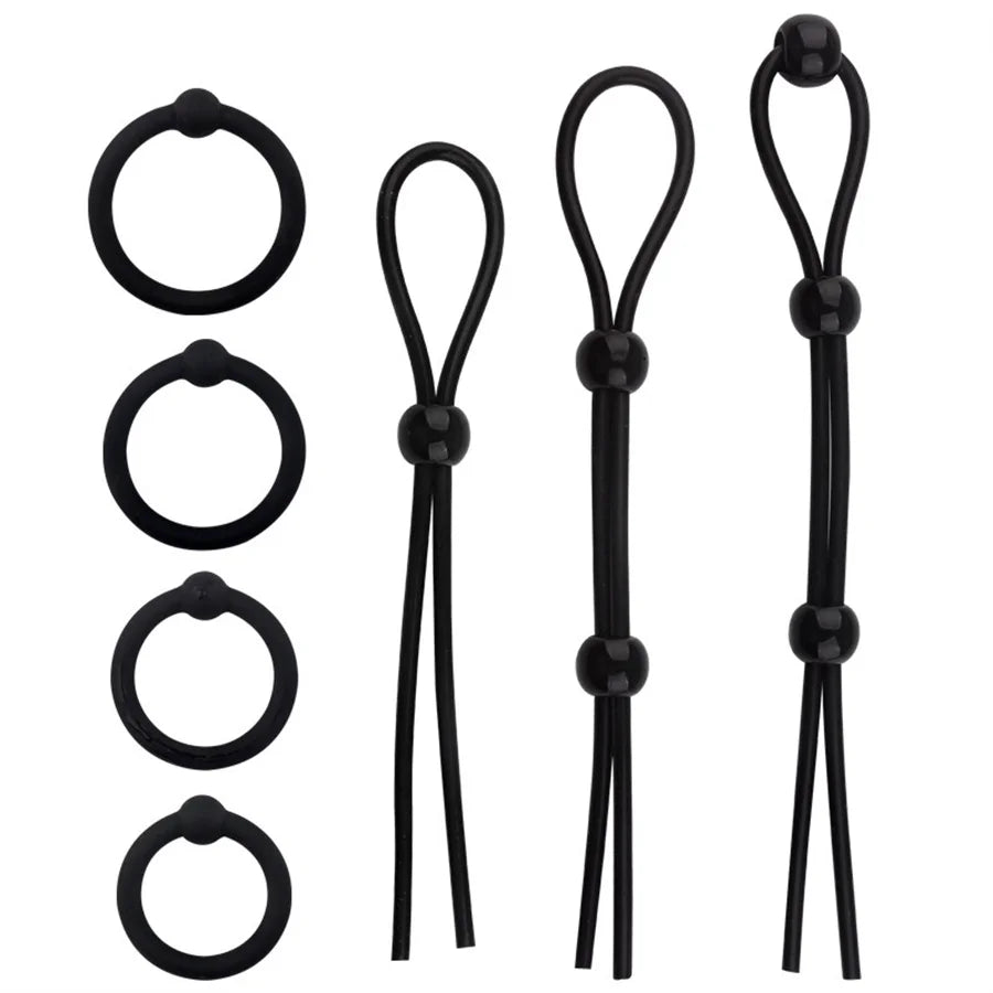 3/4pcs Penis Rings Sex Toys for Men Delay Ejaculation Cock Rings Dick Erection Silicone Male Chastity Adult Tools Sperm Trainer