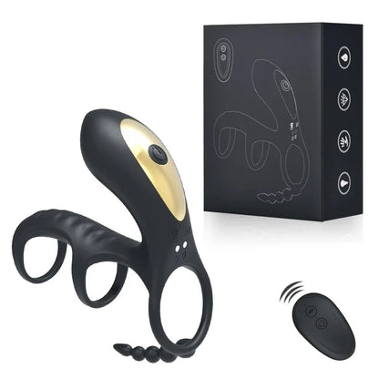 3 in 1 couple sucking vibrator with dual motor Cockring wireless cock ring adult sexy toys for men delay ejection penis