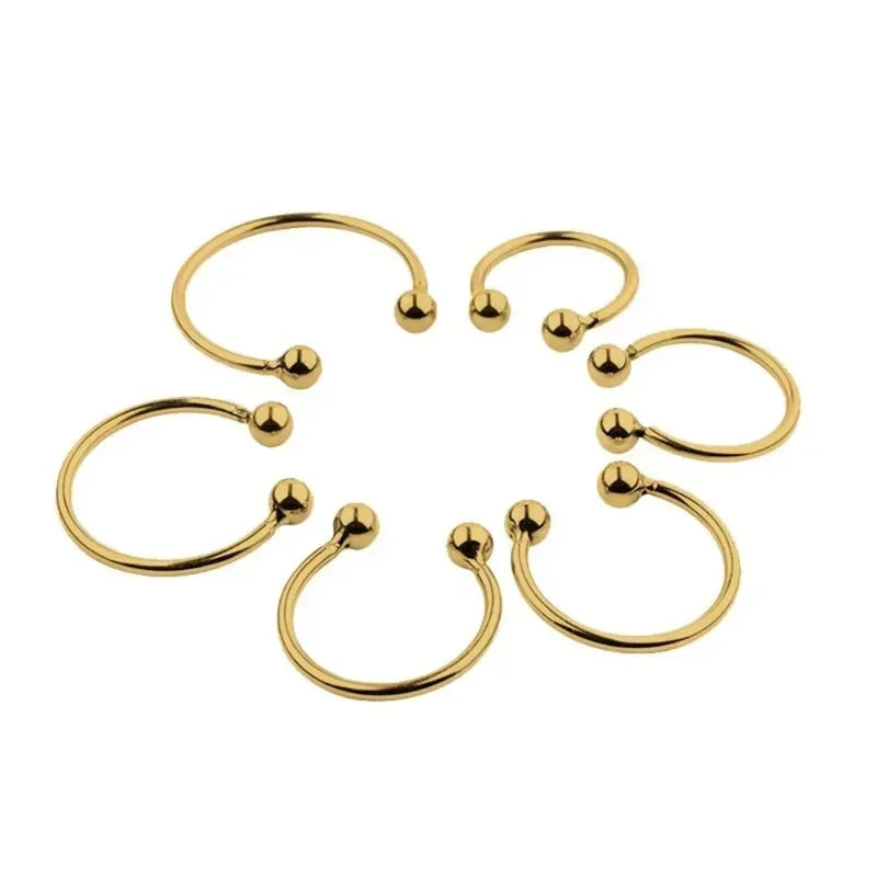 6 Size Small Stainless Steel Metal Penis Lock Cock Ring Set Male Erection Delay Time Penis Ring Bondage Sex Toy for Big Man