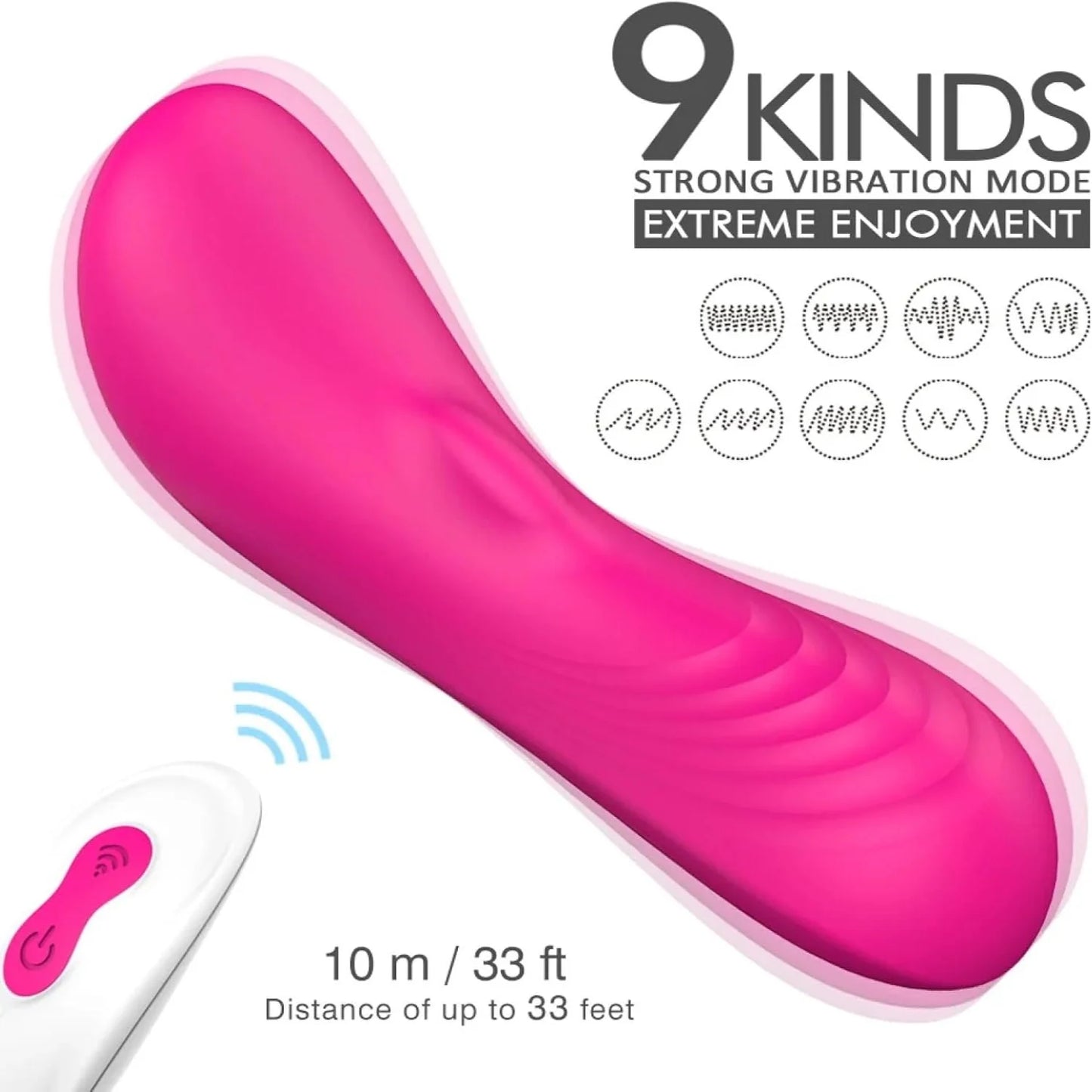 Vibrierendes Ei mit 9 Geschwindigkeiten, unsichtbares Sexspielzeug für Frauen, ferngesteuerter tragbarer Vibro-Ei-Vibrator mit 9 Vibrationsmodi für Paare 