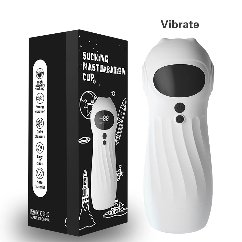 APP Remote Automatic Sucking Male Masturbator Cup Real Vagina Vibration Blowjob Masturbation Heated Sex Machines Toys For Man