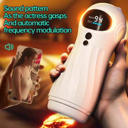 APP Remote Automatic Sucking Male Masturbator Cup Real Vagina Vibration Blowjob Masturbation Heated Sex Machines Toys For Man