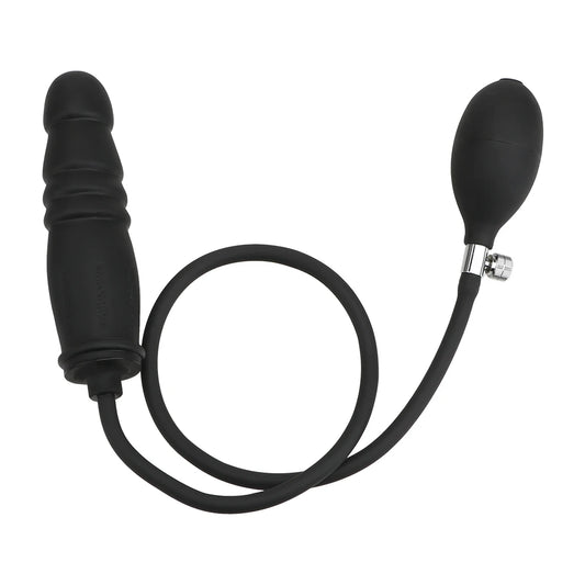 Analmassage mit Pumpe, erweiterbarer Analplug, aufblasbarer Analdildo, Analdilatator aus Silikon, Sexspielzeug für Frauen und Männer 