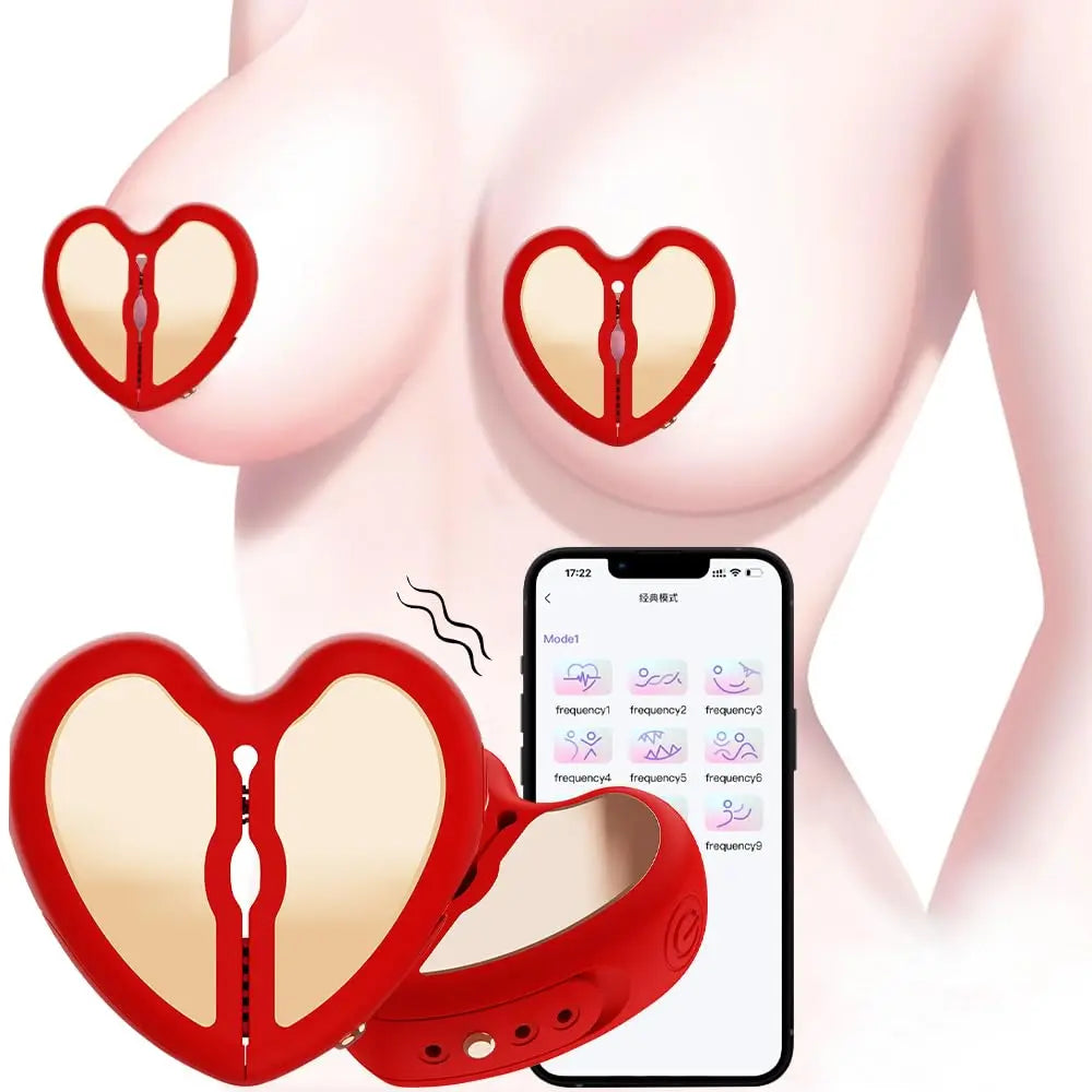 App-Steuerung Vibrierender Nippelklemmen-Vibrator für Frauen Enhancer Brustmassage Stimulator BDSM Sexspielzeug für Erwachsene für Frauen Paare