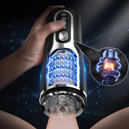 Automatischer männlicher Masturbator 4D Realistische Vagina Taschenmuschi Masturbation Teleskoprotation Sexspielzeug für Männer Erwachsene Produkte 18+