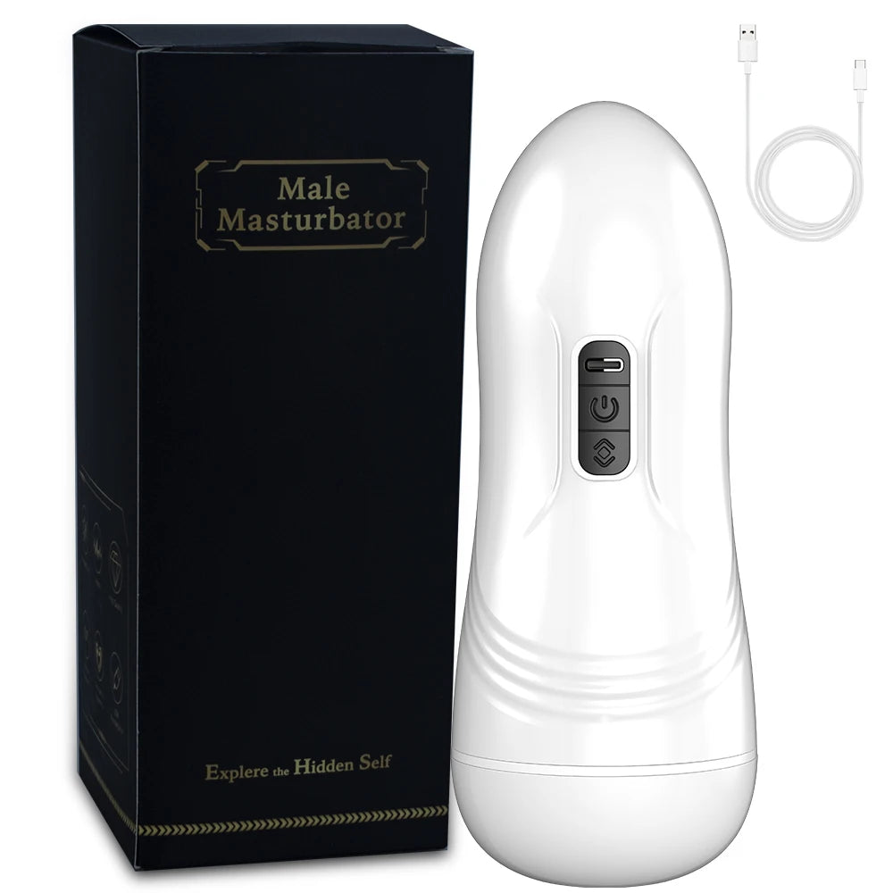 Automatic Male Masturbator Blowjob Vibration Machine Real Vagina Pocket Pussy Penis Oral Masturbation Cup Adult Sex Toy for Man