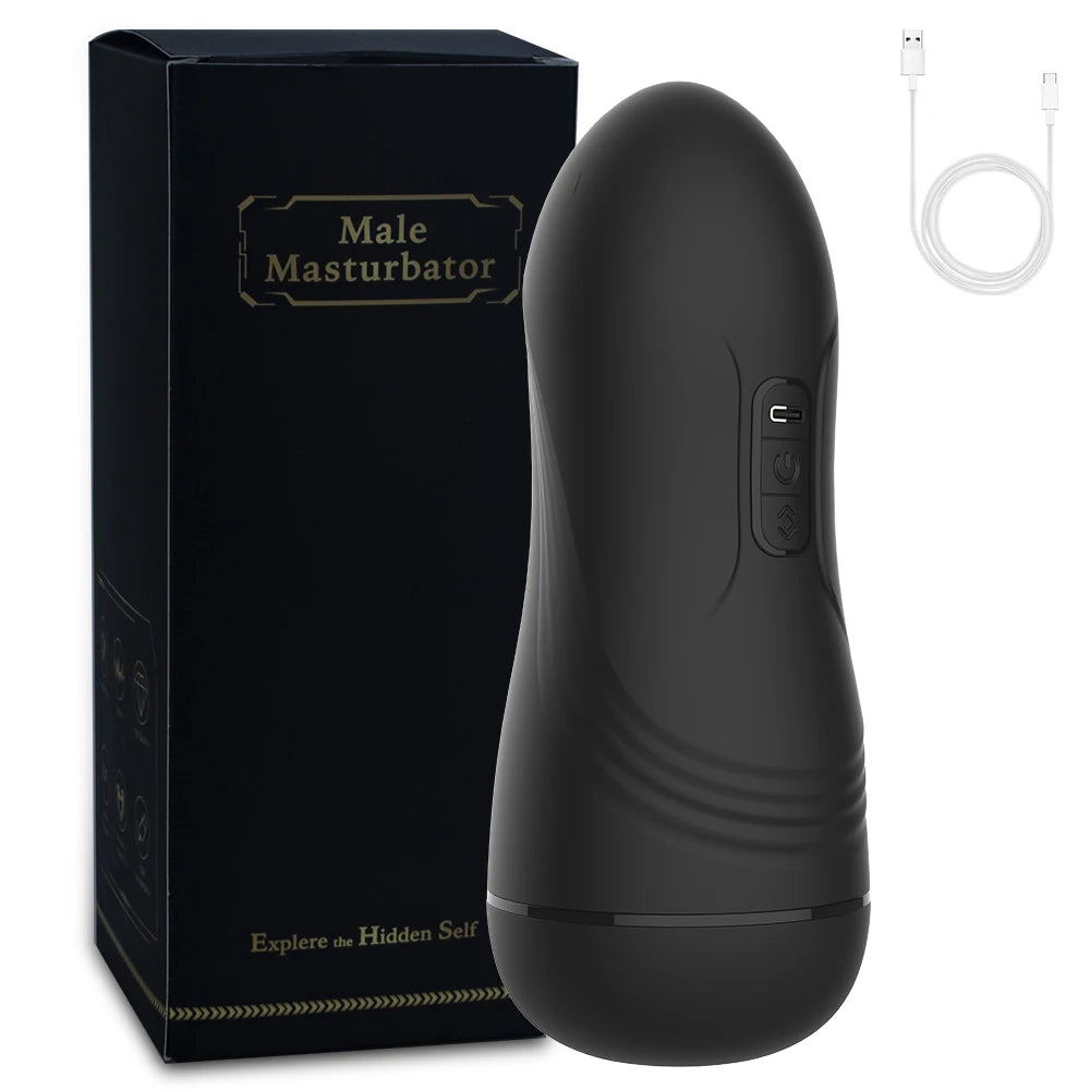 Automatic Male Masturbator Blowjob Vibration Machine Real Vagina Pocket Pussy Penis Oral Masturbation Cup Adult Sex Toy for Man