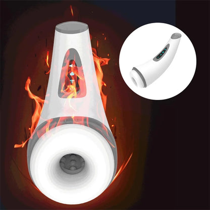 Automatic Male Masturbator Cup Heating Telescopic Rotation Sucking Vibrator Real Vagina Blowjob Masturbation Sex Toys For Men