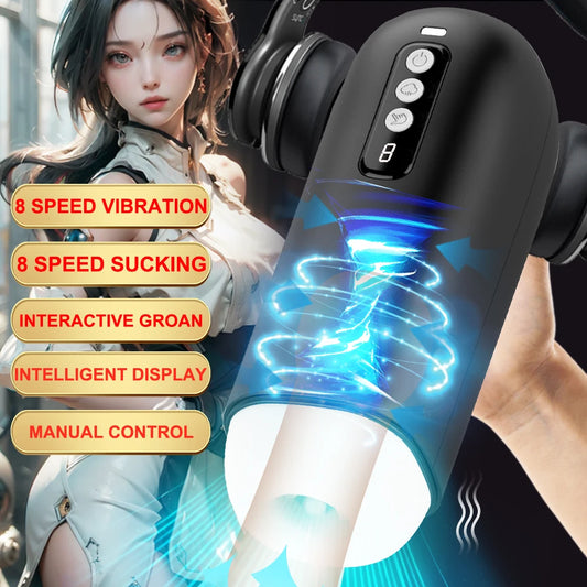 Automatic Male Masturbator Penis Blowjob Sucking Vibration Machine Vagina Pocket Pussy Masturbation Cup Adult Sex Toys for Men