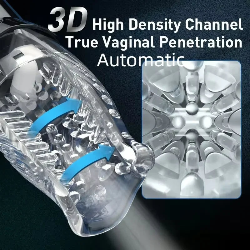 Automatic Masturbator Cup Machine Electric Piston Rotating Sucker Male Blowjob Vagina Dildo Real Oral Vibrator Sex Toys for Men