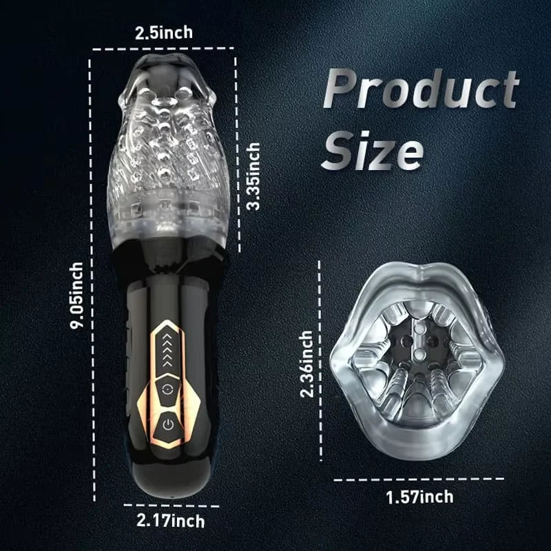 Automatic Masturbator Cup Machine Electric Piston Rotating Sucker Male Blowjob Vagina Dildo Real Oral Vibrator Sex Toys for Men