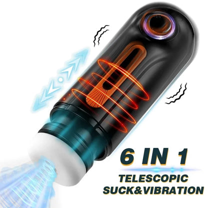 Automatic Thrusting Sucking Blowjob Cup Male Masturbator Real Tight Vaginal Heating Adult Sex Toy Climax Masturbator for Men