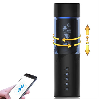 Bluetooth Remote Control Male Masturbator Automatic Telescopic Rotation Masturbation Cup Blowjob Penis Training Sex Toys For Men