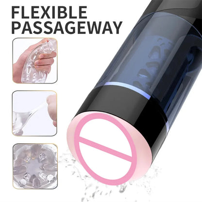 Bluetooth Remote Control Male Masturbator Automatic Telescopic Rotation Masturbation Cup Blowjob Penis Training Sex Toys For Men