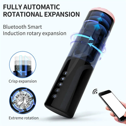 Bluetooth Remote Control Male Masturbator Automatic Telescopic Rotation Masturbation Cup Blowjob Penis Training Sex Toys For Men