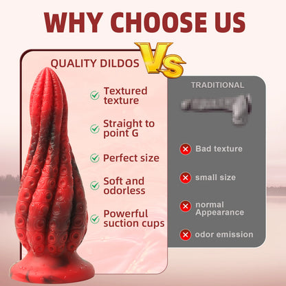 Fantasy Octopus Tentacles Anal Plug Monster Dildo Big Penis Penetration Butt Plug Prostate Massager Adult Sex Toys for Women/Men