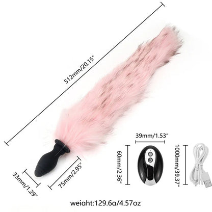 Fox Tail Anal Plug Dildo Vibrator Anus Dilator Butt Plug Vibration Adult Games Fetish Sex Toys For Women Men Cosplay Accessories