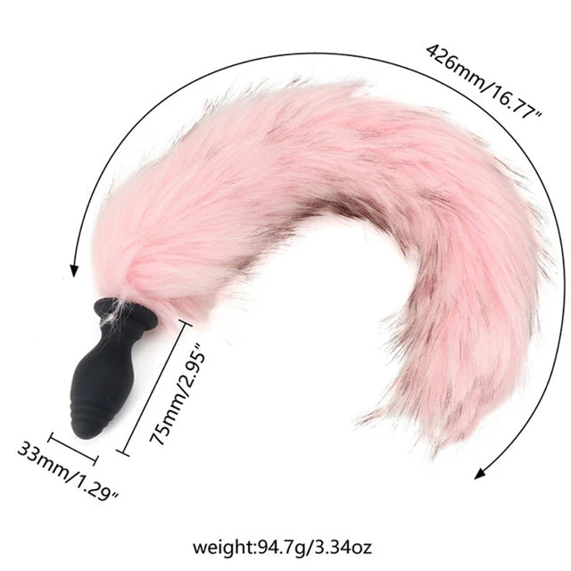 Fox Tail Anal Plug Dildo Vibrator Anus Dilator Butt Plug Vibration Adult Games Fetish Sex Toys For Women Men Cosplay Accessories