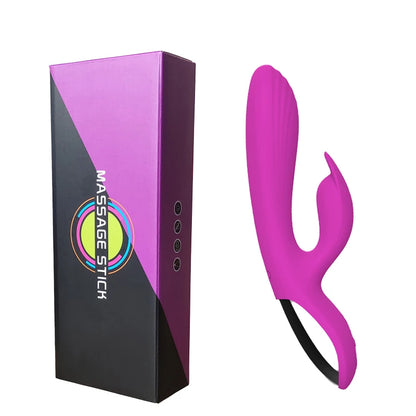 G Spot Rabbit Vibrator For Women Clitoris Nipple Dual Stimulator Vagina Massager 2 in 1 Masturbator Dildo For Adult Sexy Toys