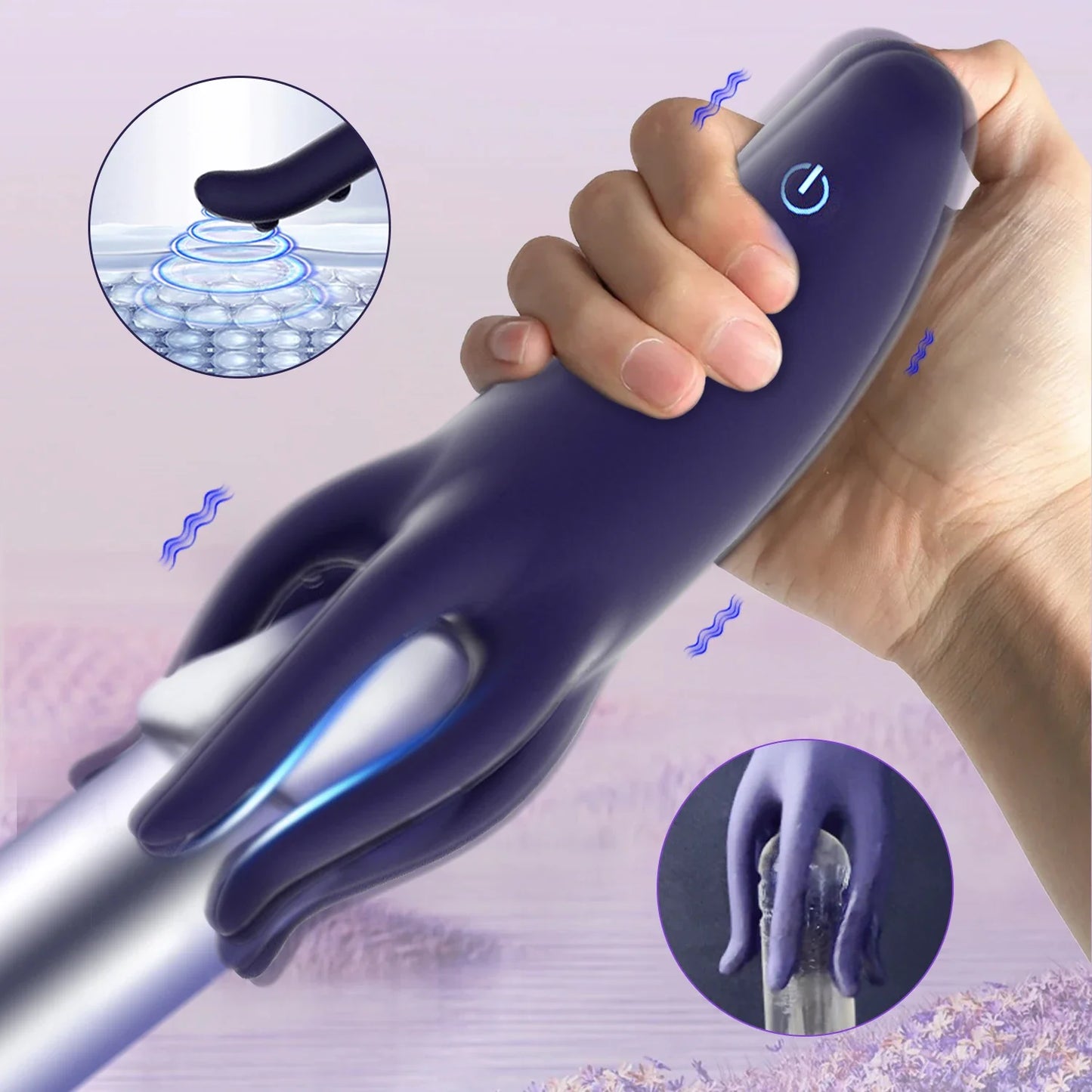 Glans Stimulate Trainer Vibrator Men Penis Delay Exerciser Stimulate Masturbation Massager Trainer Automatic Oral Sex Toy Men