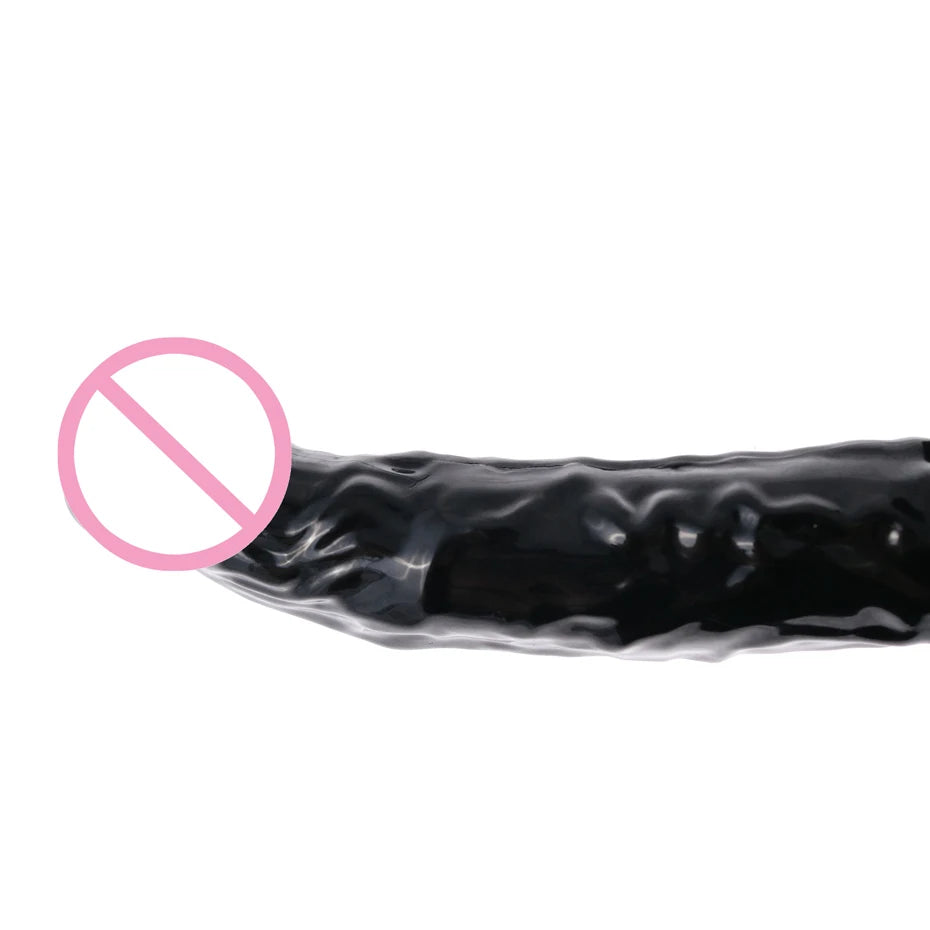 Black Realistic Strap-On Dildo for Beginner Silicone Waterproof Gay Harnesses Sex Toys Adult Game Product for Couples Woman