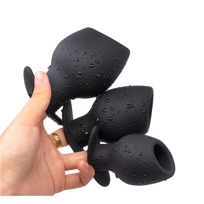 Ass Goblet Silicone Hollow Anal Plug Gay Sex Toys Speculum Prostate Massager Huge Butt Plug Anus Dilator Women Men Big Anal Plug