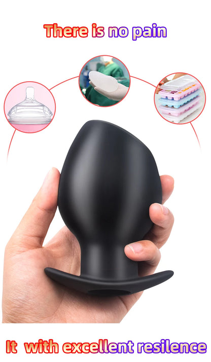 Ass Goblet Silicone Hollow Anal Plug Gay Sex Toys Speculum Prostate Massager Huge Butt Plug Anus Dilator Women Men Big Anal Plug