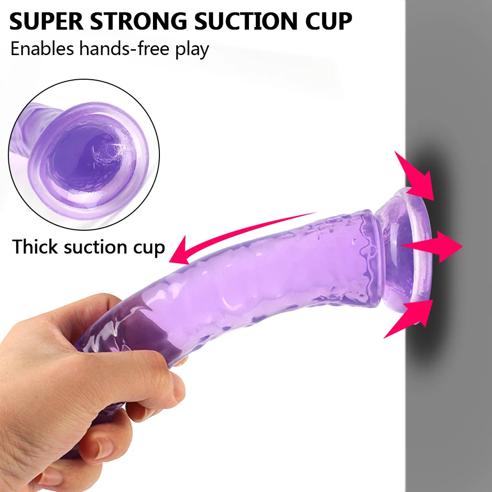 20cm Big Dildos for Women Men Anal Plug Vaginal Butt Dilator Artificial Penis Sex Toys Female Masturbator Erotic Products Jelly