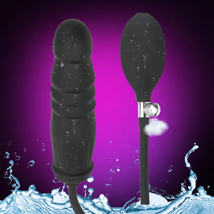 Anal Massage With Pump Expandable Butt Plug Inflatable Anal Dildo Plug Silicone Anal Dilator Sex Toys for Women Men