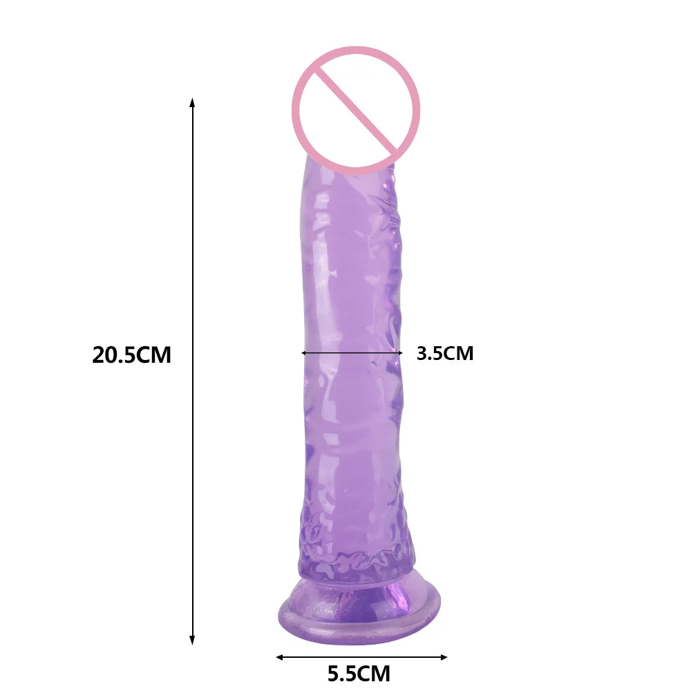 20cm Big Dildos for Women Men Anal Plug Vaginal Butt Dilator Artificial Penis Sex Toys Female Masturbator Erotic Products Jelly