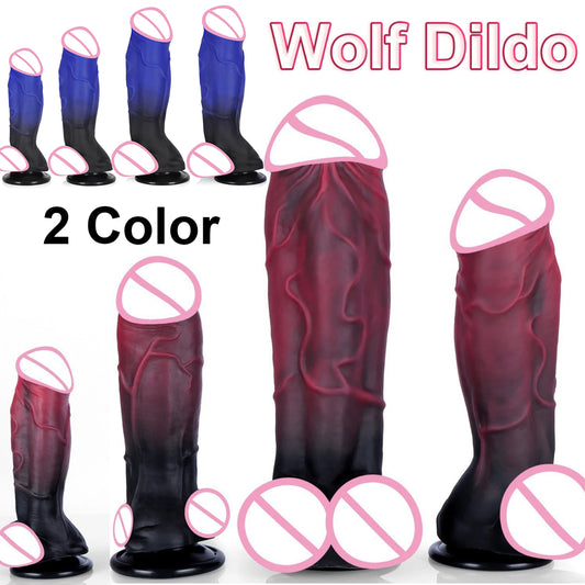 Huge Wolf Dildo Big Realistic Penis Sex Toys For Women Men Dilatador Anal Dildo Vagina Stimulator Sexy Adult Sexy Shoppings Gode