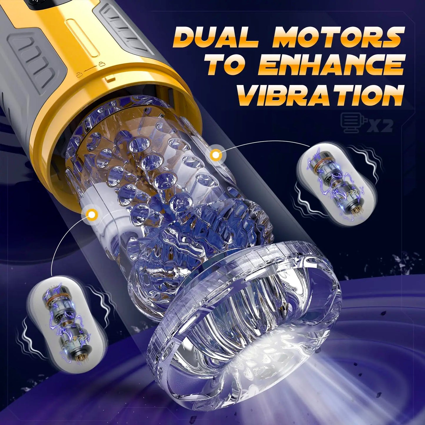 LCD Automatic Male Masturbators 7 Thrusting & Rotating Licking Pocket Pussy Stroker One-Click Burst Penis Pump Sex Toy for Men