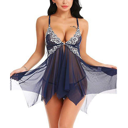 Lace Women Front Closure Babydoll Mesh Sleepwear Lingerie Sexi Clothes Sexy Women Sleepwear Hot Lingerie Erotic Underwear