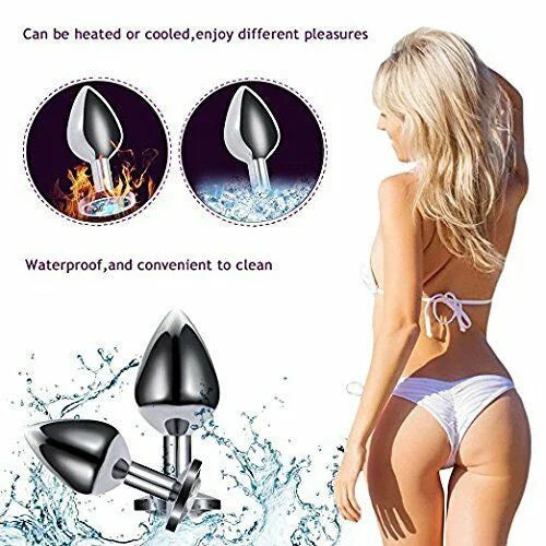 Luxury Jewelry Design Fetish Stainless Steel Anal Butt Plug Fantasy Sex Restraints SM Stimulation Adult Toys For Unisex 3 Pcs