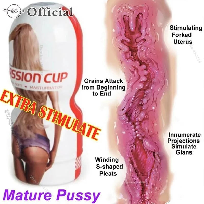 Pussy Male Masturbator Artificial Vagina Male Sex Toys Men Pocket Pusssy Mug Best-selling Airplane Cup Men's Masturbation 18