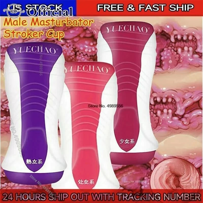 Pussy Male Masturbator Artificial Vagina Male Sex Toys Men Pocket Pusssy Mug Best-selling Airplane Cup Men's Masturbation 18