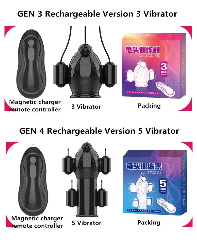 12 Speed Vibrators for Men Glans Penis Stimulation Massager Masturbator Delay Ejaculation Trainer Male Glans Vibrator Sex Toys