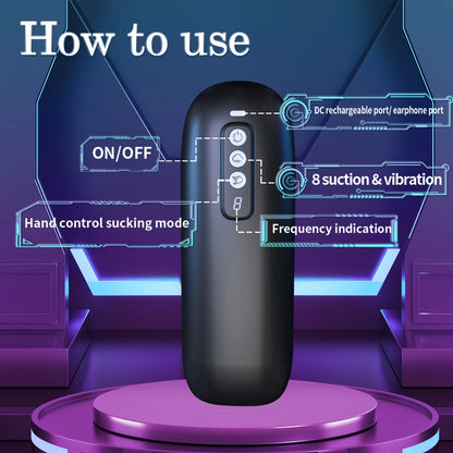 Automatic Male Masturbator Penis Blowjob Sucking Vibration Machine Vagina Pocket Pussy Masturbation Cup Adult Sex Toys for Men