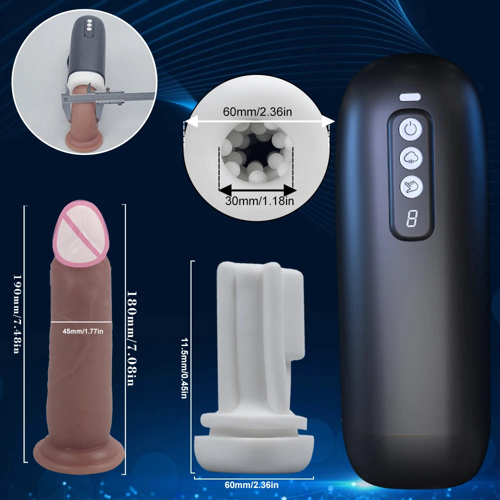 Automatic Male Masturbator Penis Blowjob Sucking Vibration Machine Vagina Pocket Pussy Masturbation Cup Adult Sex Toys for Men