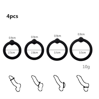 3/4pcs Penis Rings Sex Toys for Men Delay Ejaculation Cock Rings Dick Erection Silicone Male Chastity Adult Tools Sperm Trainer