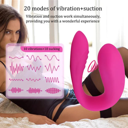 10 Speed Vibration Dildo Clitoris Sucker Vaginal Vibrators For Women Remote Control G Spot Dual Stimulator Sex Toy For Couple