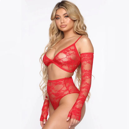 Exotic Costume Women's Underwear Suits Erotic Lingerie Mesh Lace Transparent Bra Sexy Babydoll   Sexi Erotic Lingerie Set